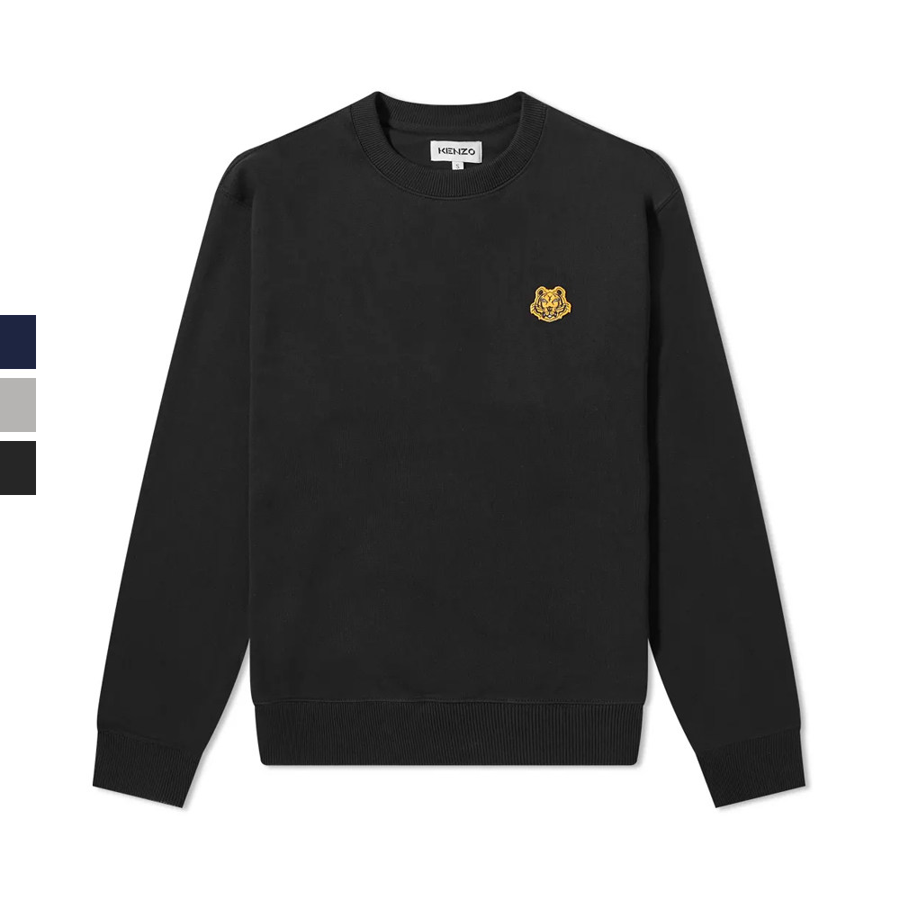 kenzo高田贤三秋冬新款男士经典简约小虎头logo圆领卫衣