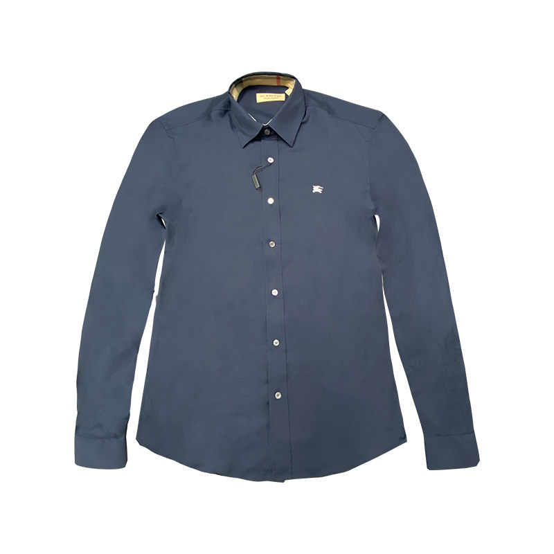 burberry博柏利男士海军经典马术长袖衬衫巴宝莉衬衫