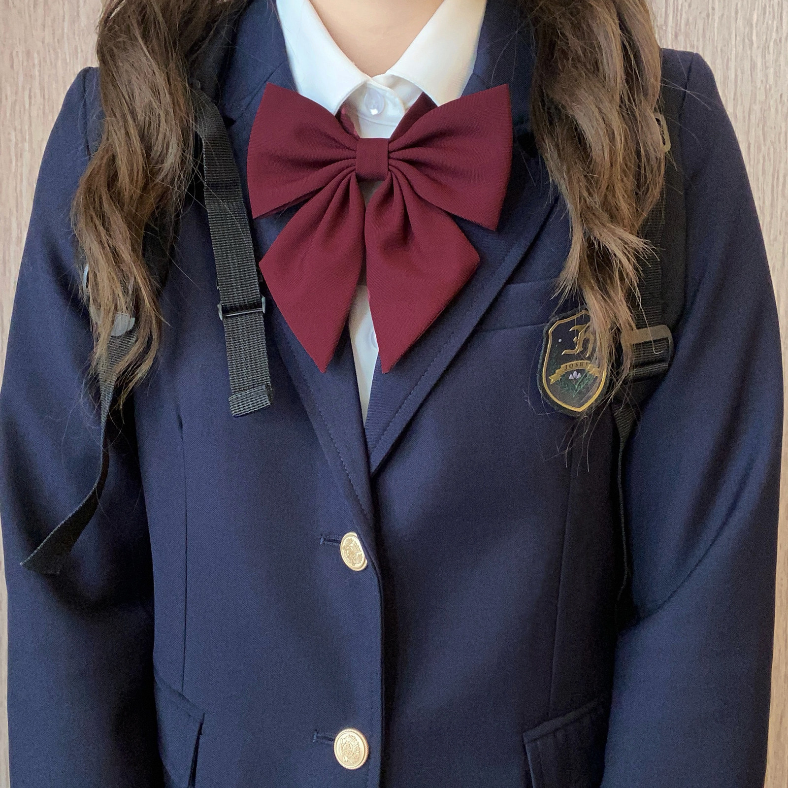 【羽根】 jk制服基础款 纯色女羽根斜角平纹领结 水手服衬衫配饰