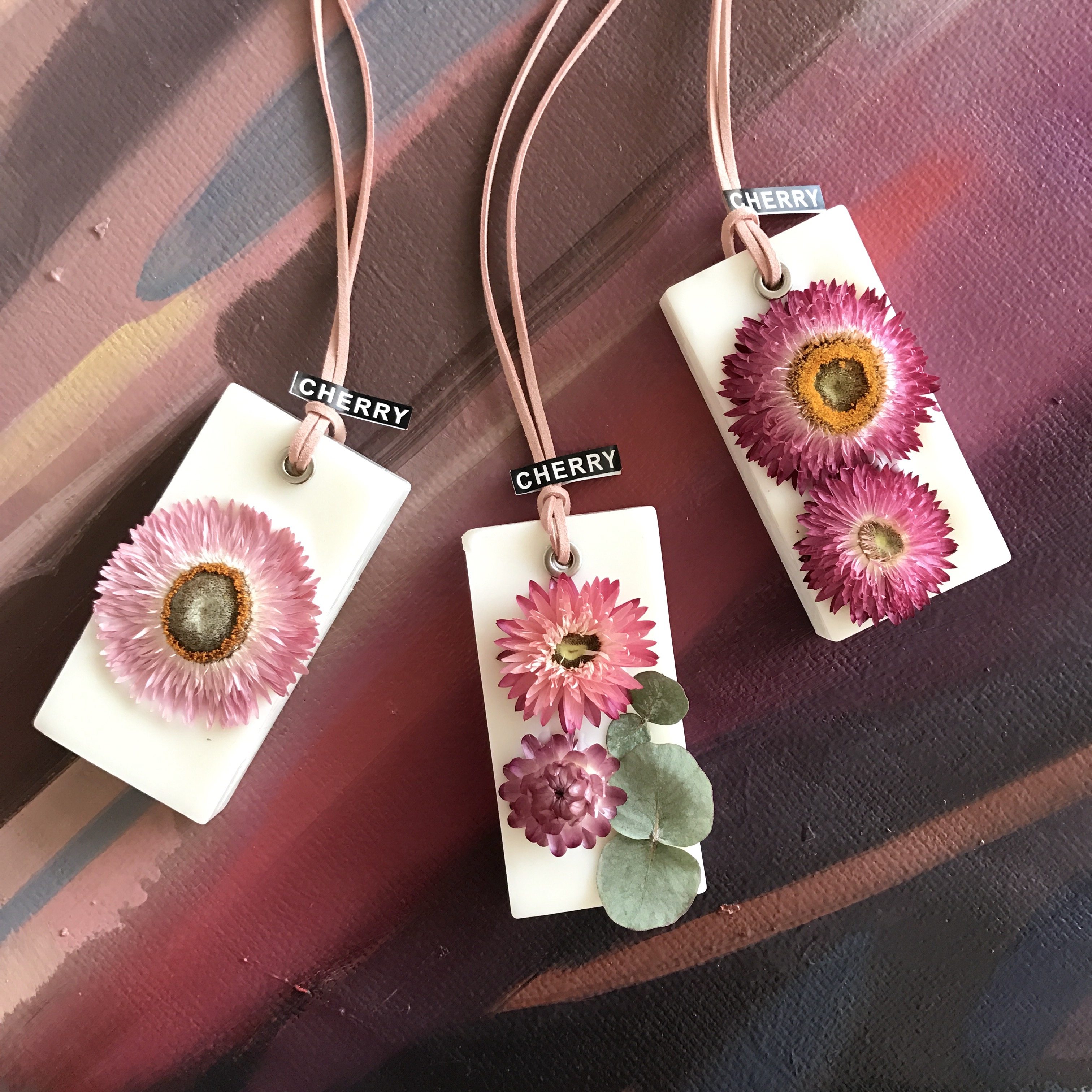 香薰蜡片樱桃复古干花cherryflora粉色麦秆干花