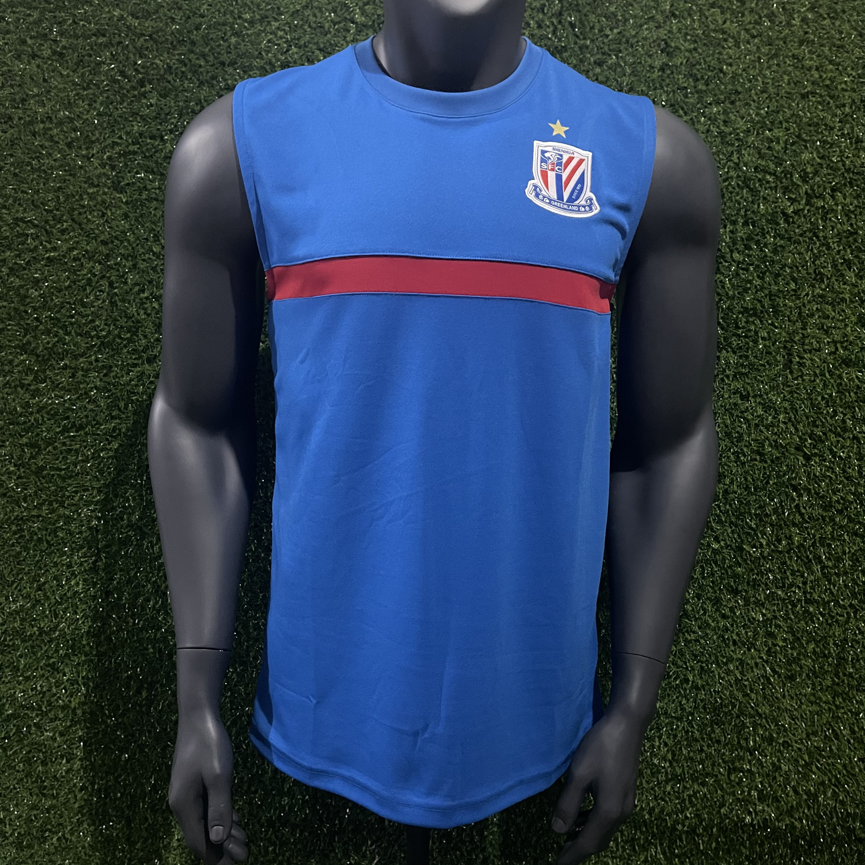 训练上海申花球衣短袖2021中超足球无袖球员足球服