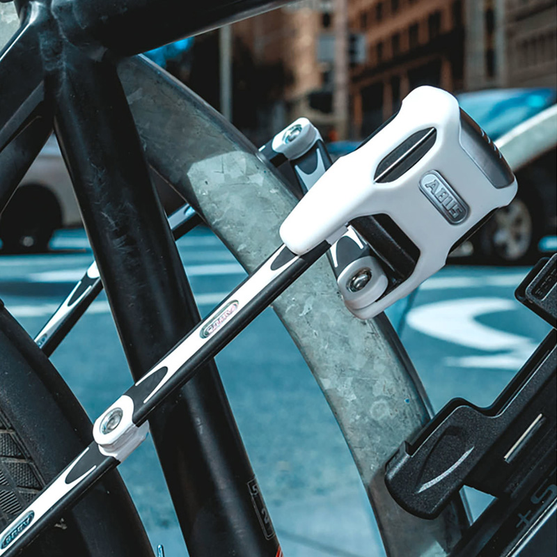 德国abus折叠警报摩托车自行车车锁安全防盗锁摩托车车锁