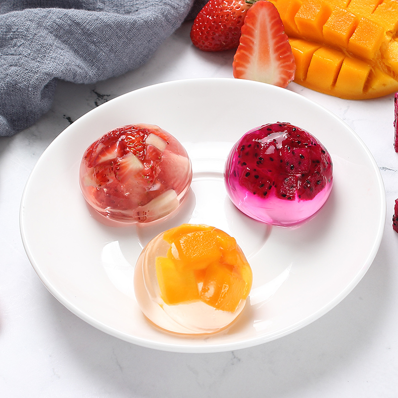 广禧水晶果冻信玄饼信商用原料diy透明水果果冻