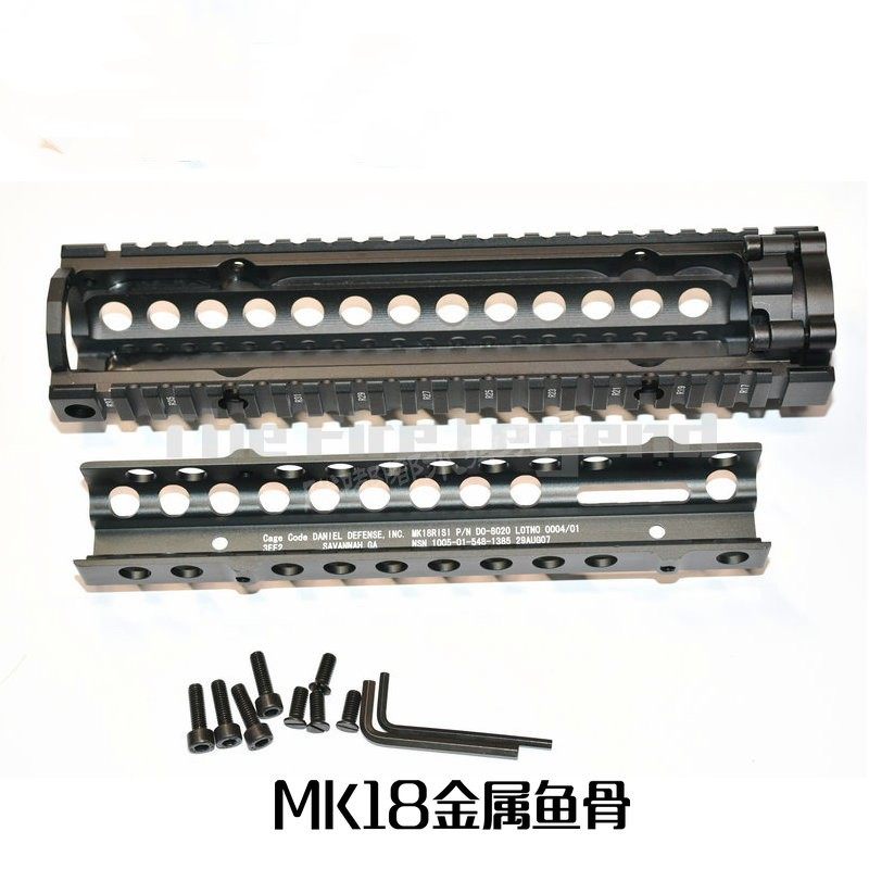 mk18金属鱼骨刻字忽必烈高品质锦明9代8代稳定环水弹改装配件