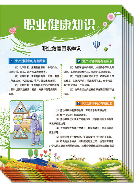 员工职业健康知识宣传单100张宣传单