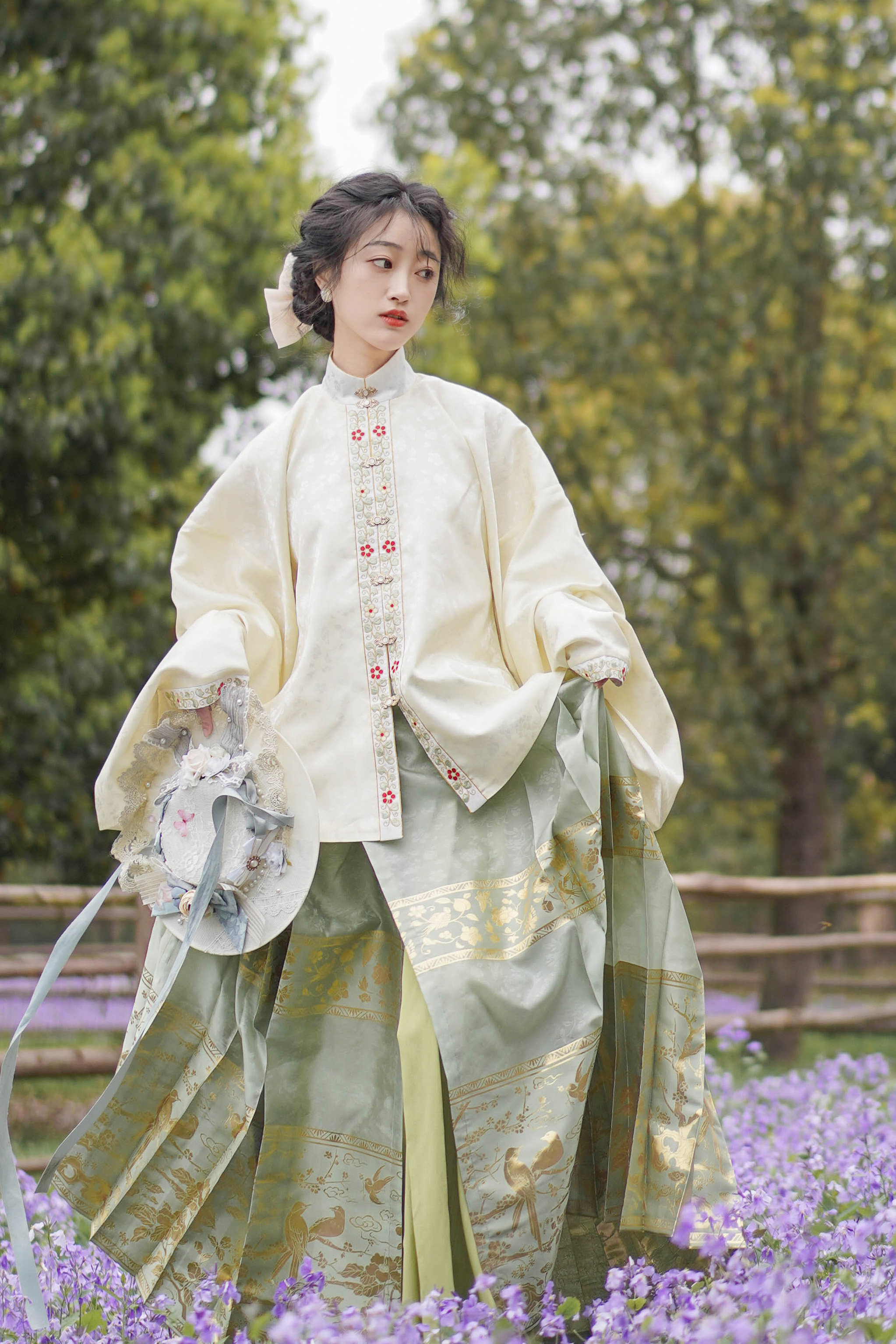 秀色喜上眉梢薄马面裙梯形汉服女明制金纱春夏原创汉服