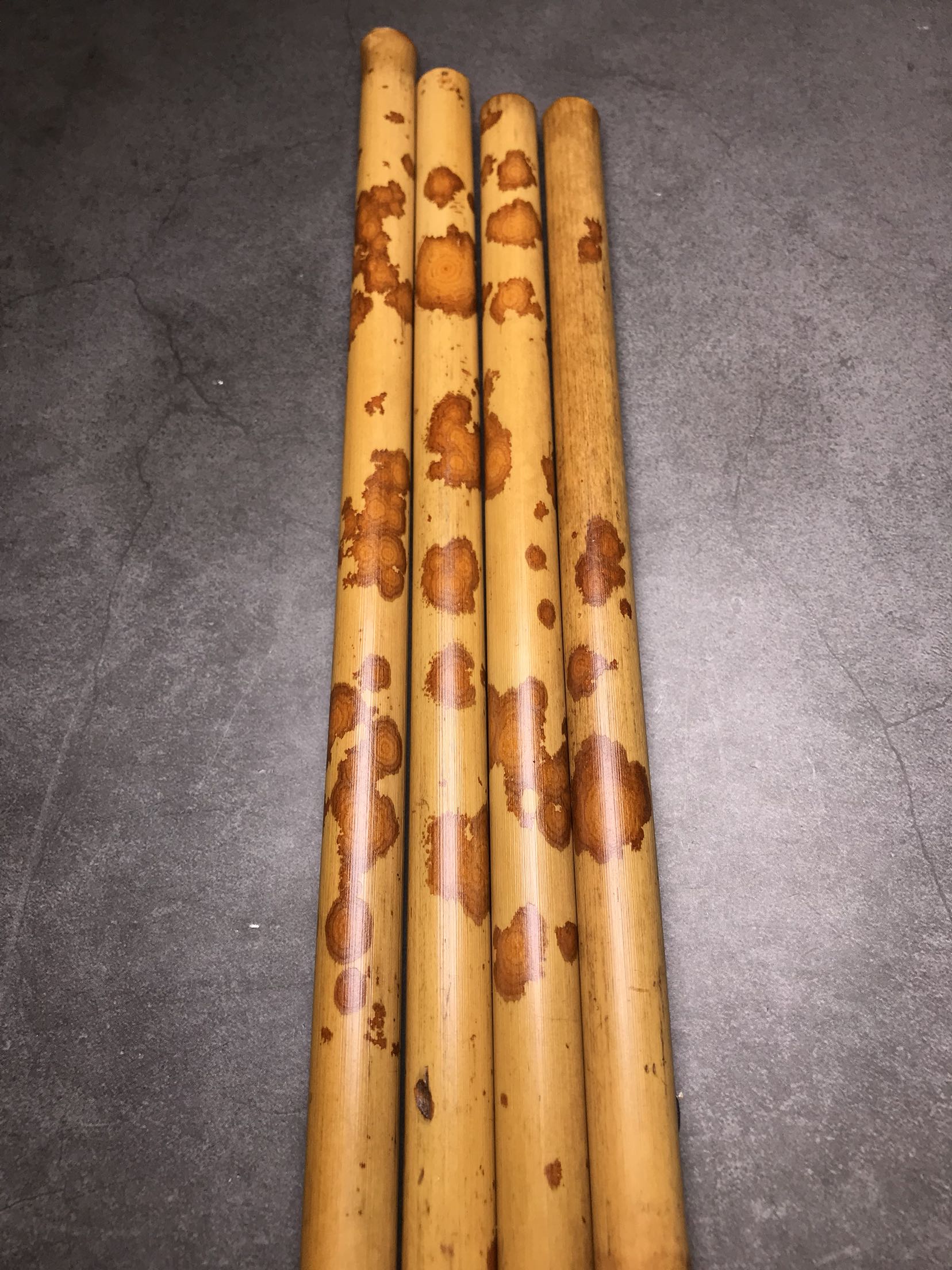 红湘妃扇十年蜡底红花湘妃竹骨料文玩扇子原竹扇子