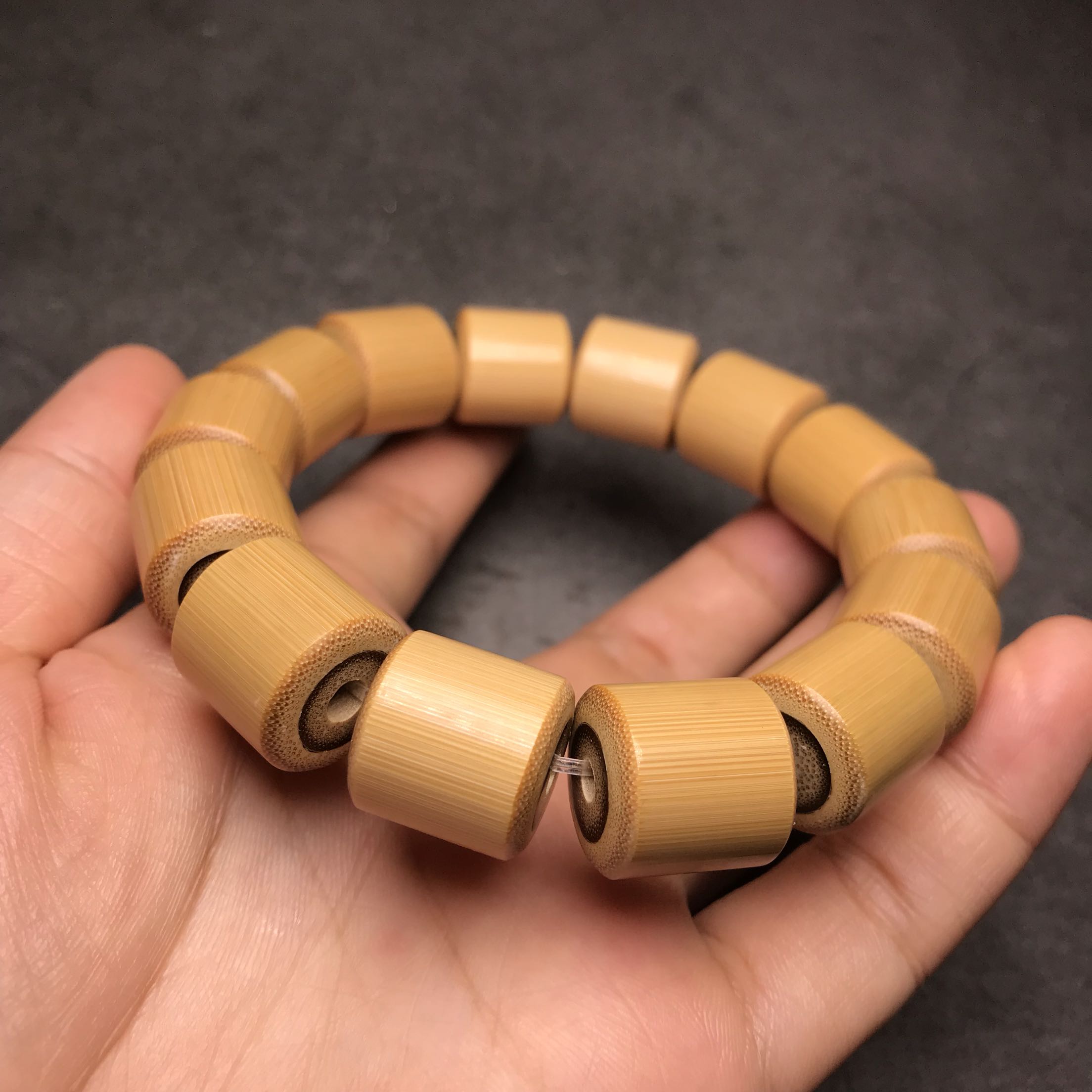 手串玉竹尺寸内里镶嵌精工文玩竹子手串