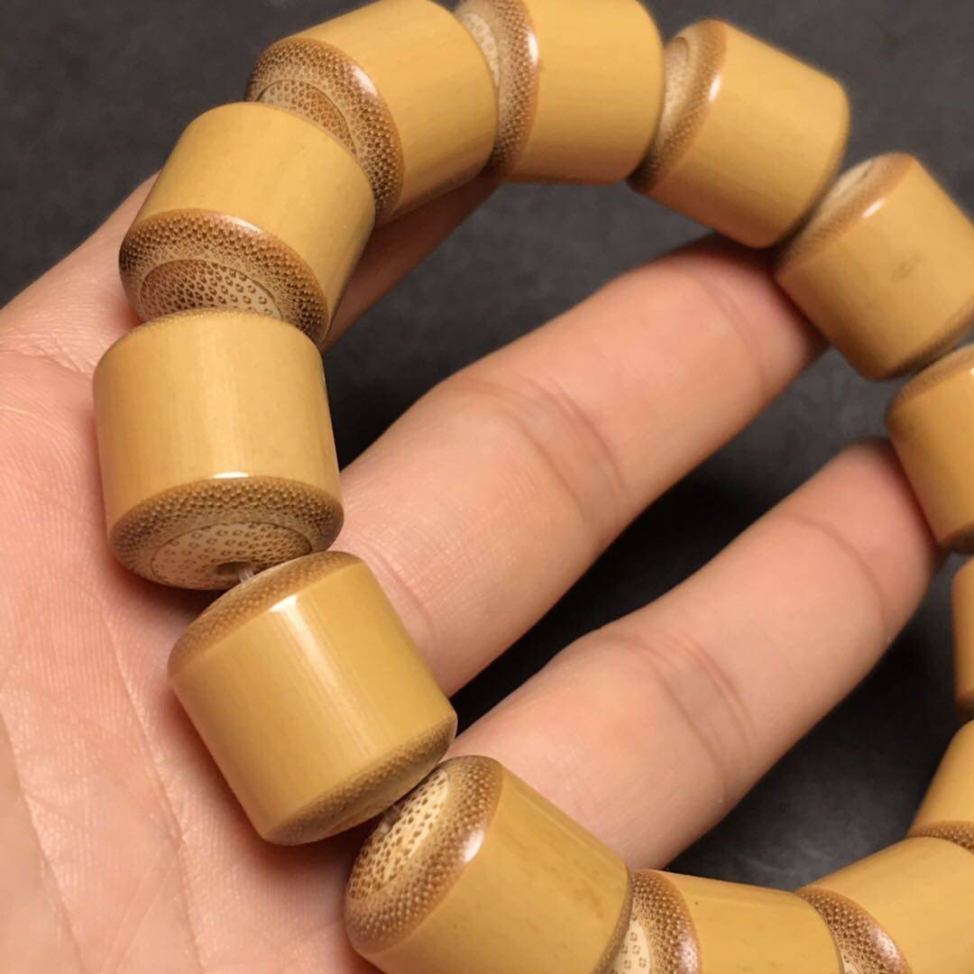 手串文玩竹子玉竹包浆男士文艺手串把佛珠