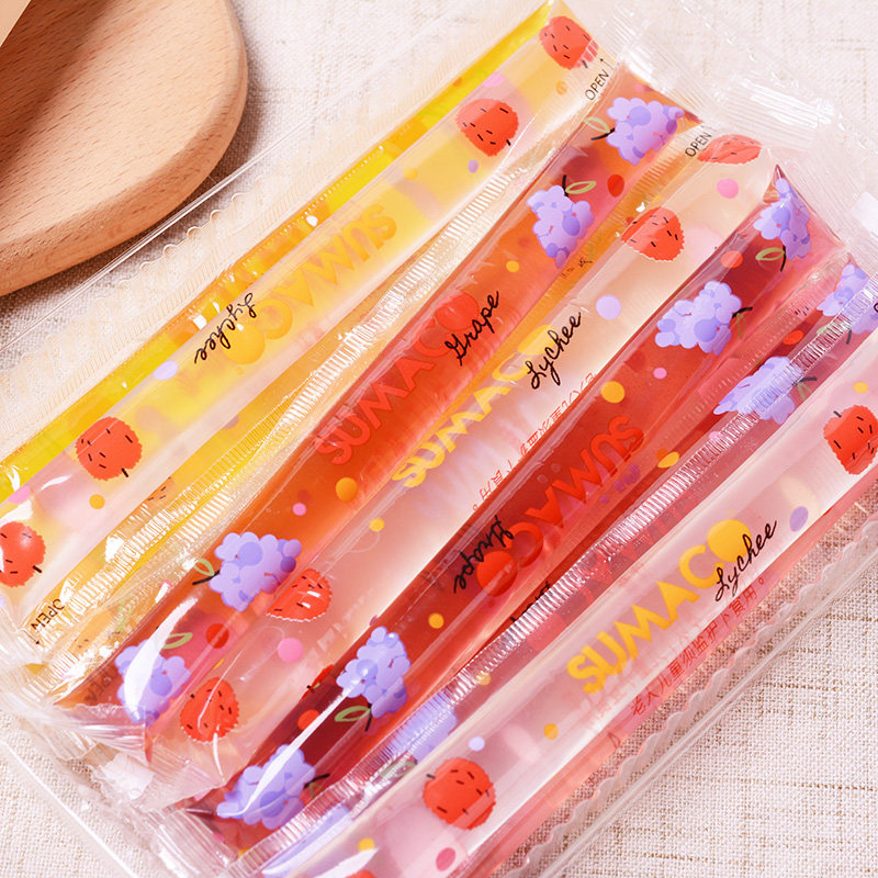 布丁可吸果丁可果冻包装条形果味综合素玛零食果冻