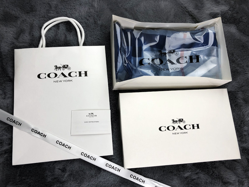 美国奥莱专柜coach蔻驰纸袋礼品袋包装围巾包包礼品袋