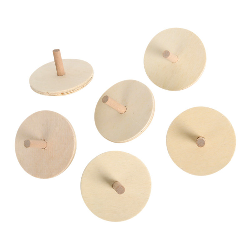 木质材料diy创意儿童包儿童制作陀螺手工制手工陀螺