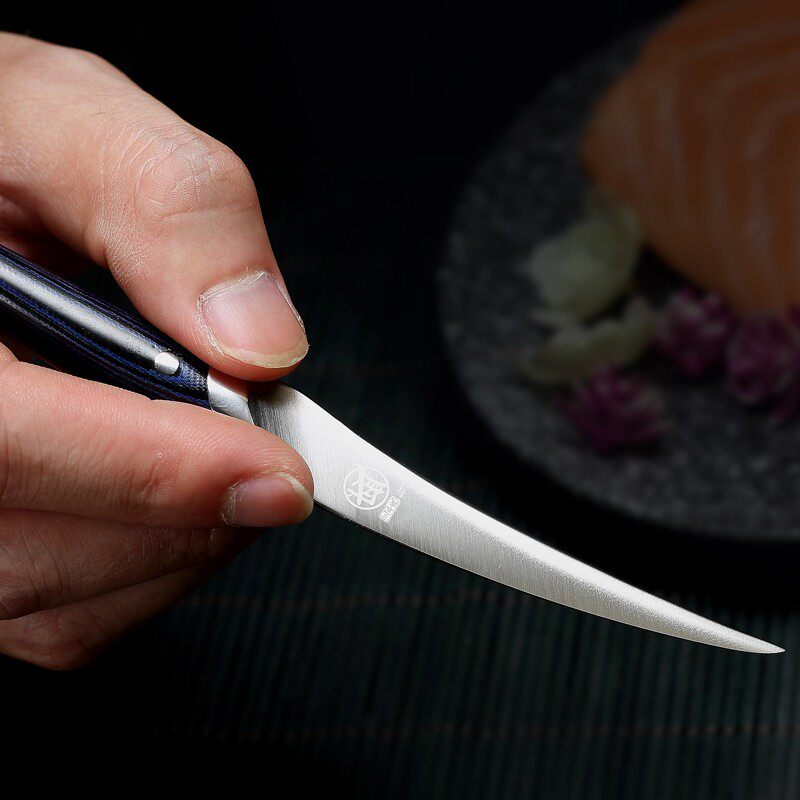 日本三本盛食品雕刻刀专业水果拼盘刀具厨房厨师雕花专用主刀带鞘