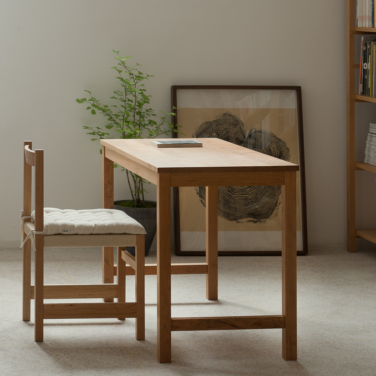 mumo木墨单人书桌简约现代樱桃桃木胡桃木书房其它桌类