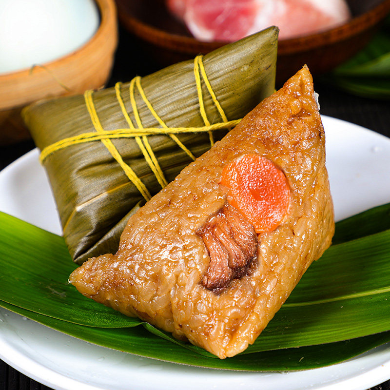 蛋黄肉粽手工新鲜大粽子端午甜粽蜜枣豆沙鲜肉粽子礼盒装整箱18只