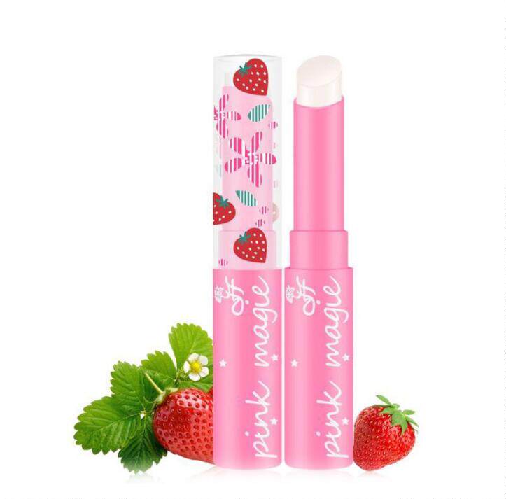恒芳可爱果冻小草草莓变色唇膏持久保湿滋润唇膏