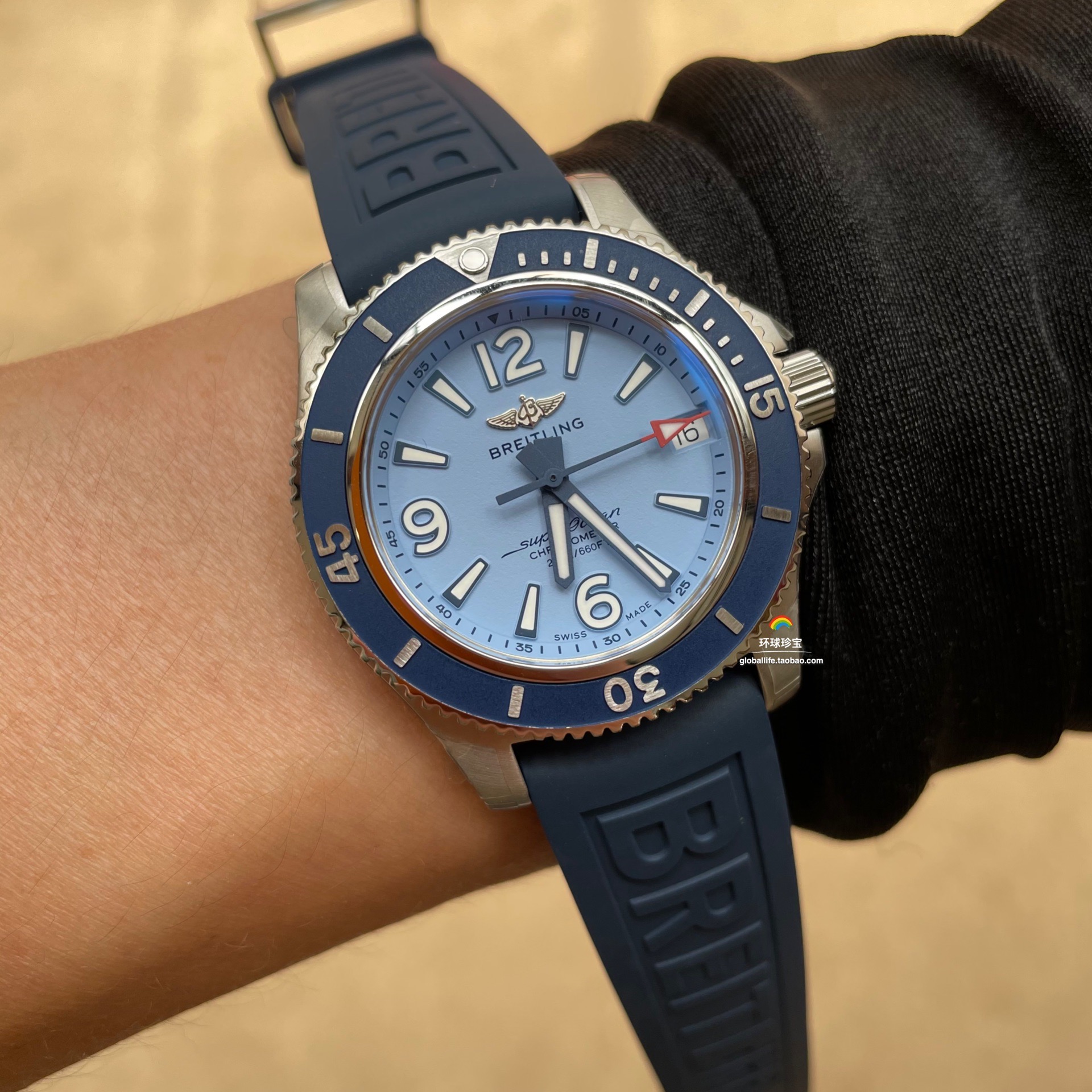 【现货】百年灵超海蓝面36mm机械表A17316D81C1S1/A17316D81C1A1