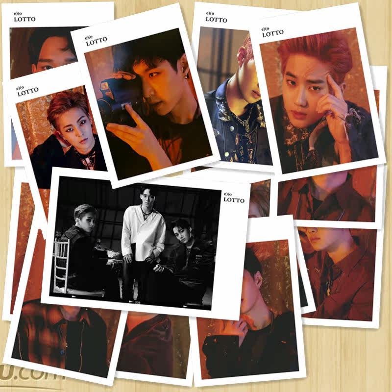 exo 正规三辑后续版lotto吴世勋朴灿烈边伯贤lomo 拍立得卡