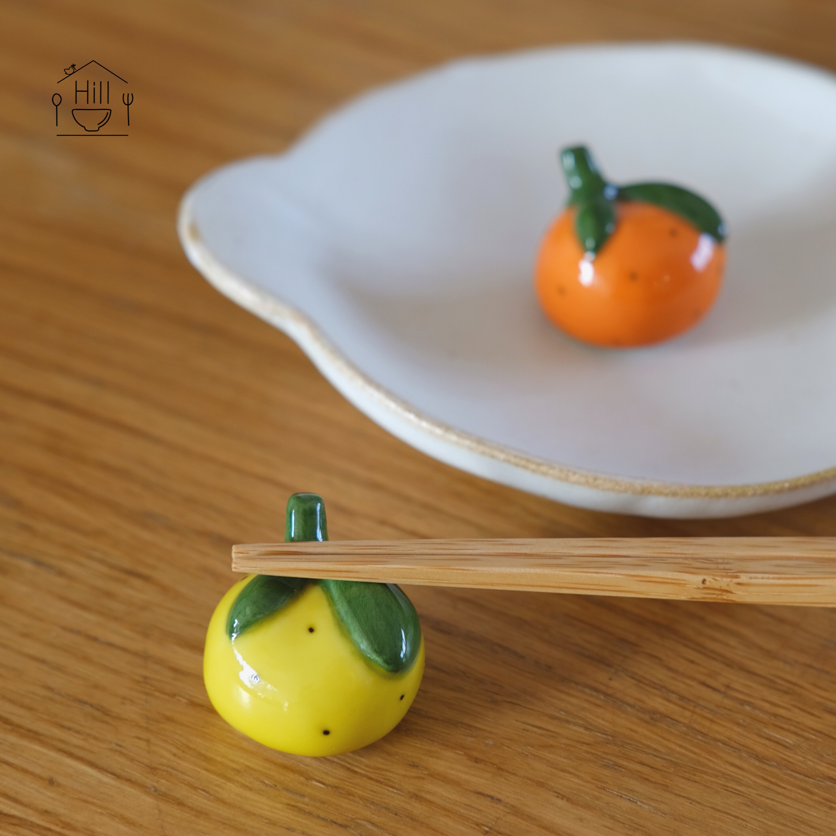 现货日本进口波佐见烧创意手工彩陶水果蔬菜筷子摆件