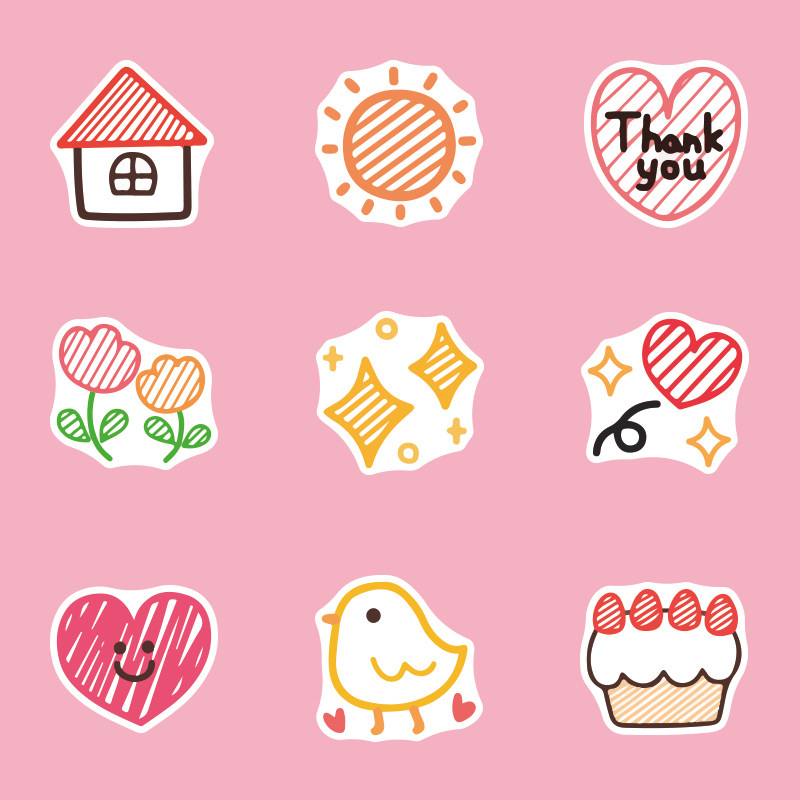 手机五角星机壳贴画diy防水pvc杯子水杯素材贴纸