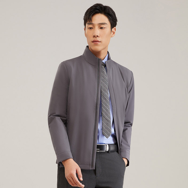 柔软保暖雅戈尔youngor春季奥莱清仓休闲商务立领夹克