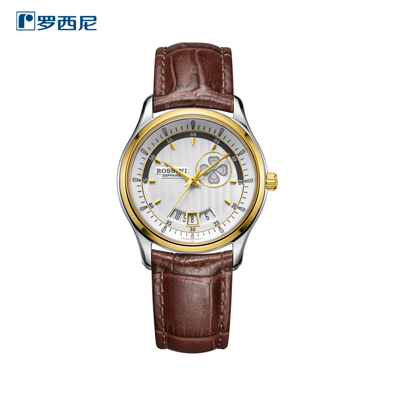 【专柜同款】罗西尼手表女瑞士机芯复古石英表商务男士表女表5594