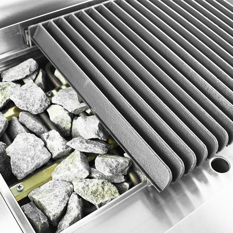 商用用电热火山石烧烤烤炉台式燃气条纹坑扒烧烤炉