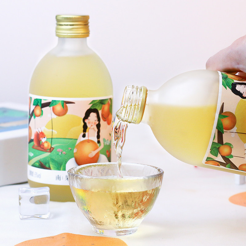 通明山鞍山特产南果梨酒纯果汁冰酒工艺酿制低度果酒5度330ml1瓶