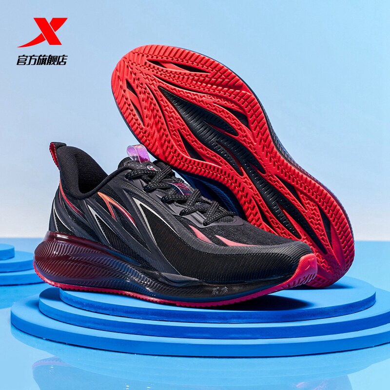 风火23代谢霆锋同款特步女鞋2022跑步鞋革减震跑步鞋