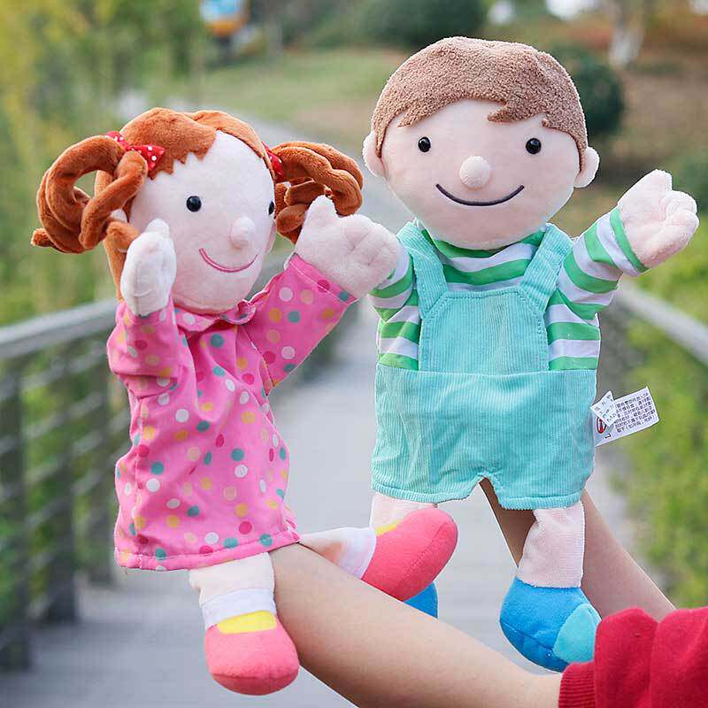 卡通卡通人人物手偶玩具早教亲子毛绒安抚娃娃手偶