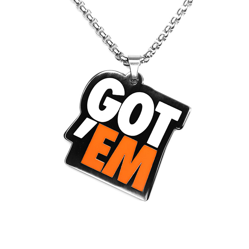 thewiz潮流原创设计情侣橘色gotem中签好运项链