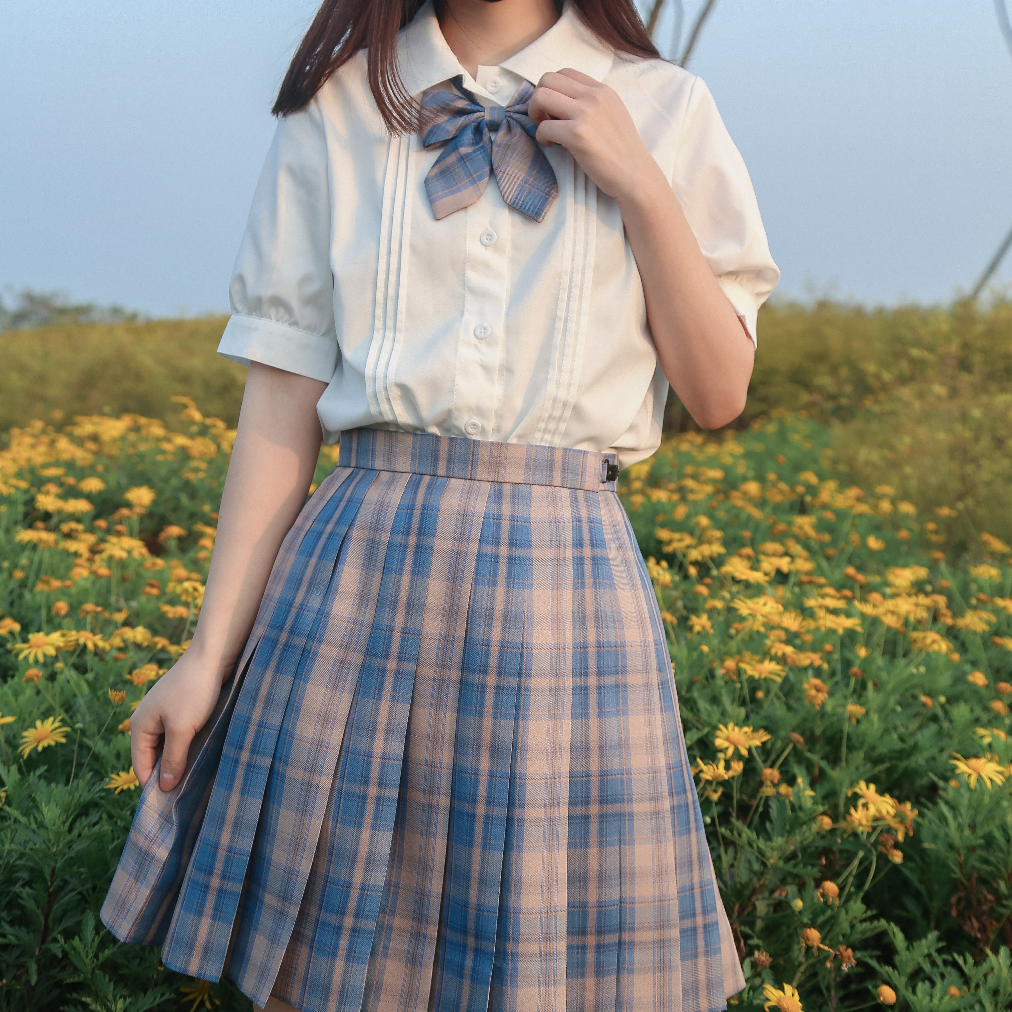 原创jk制服格裙百褶裙 日系学院风【雾于水畔】现货全款 全涤