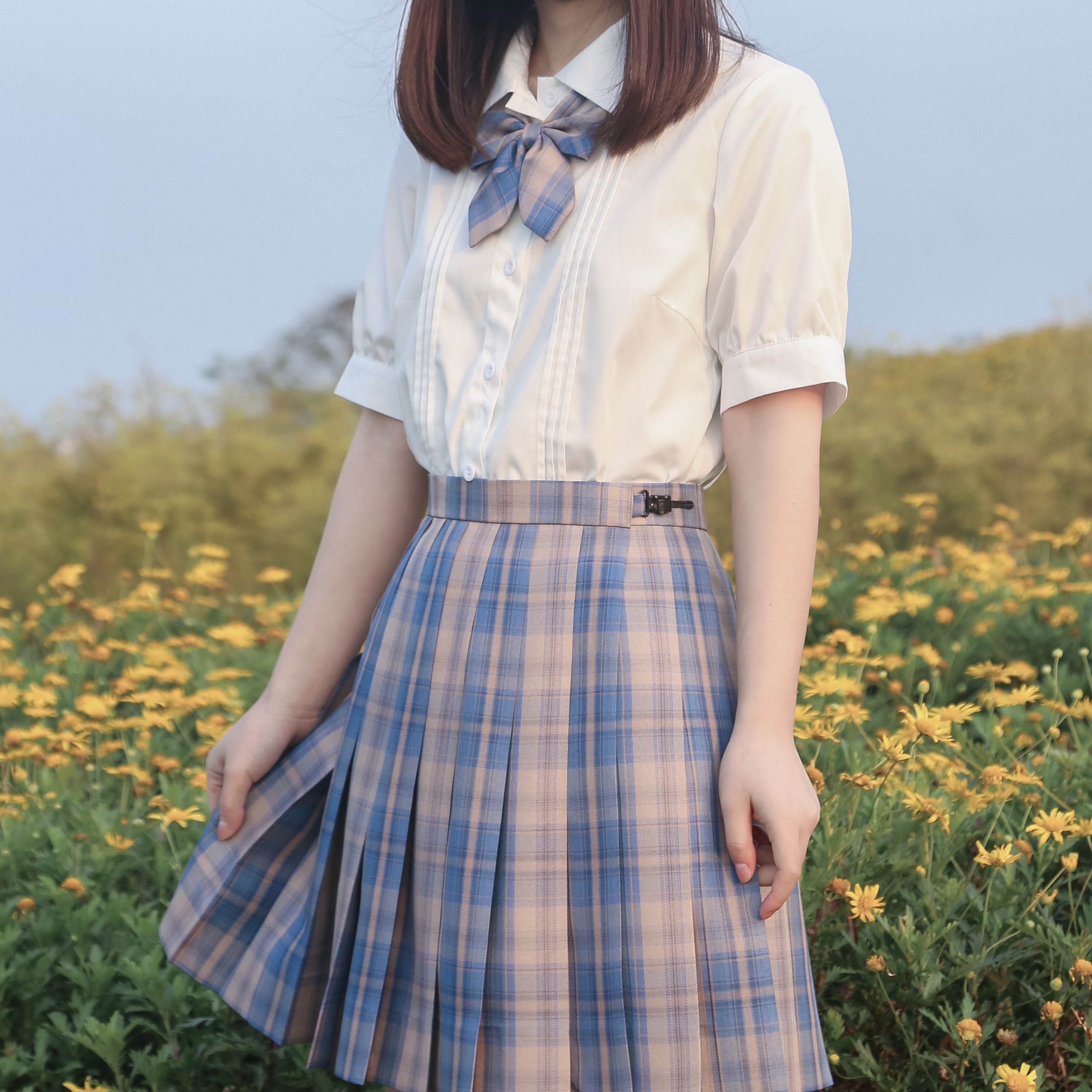 原创jk制服格裙百褶裙 日系学院风【雾于水畔】现货全款 全涤