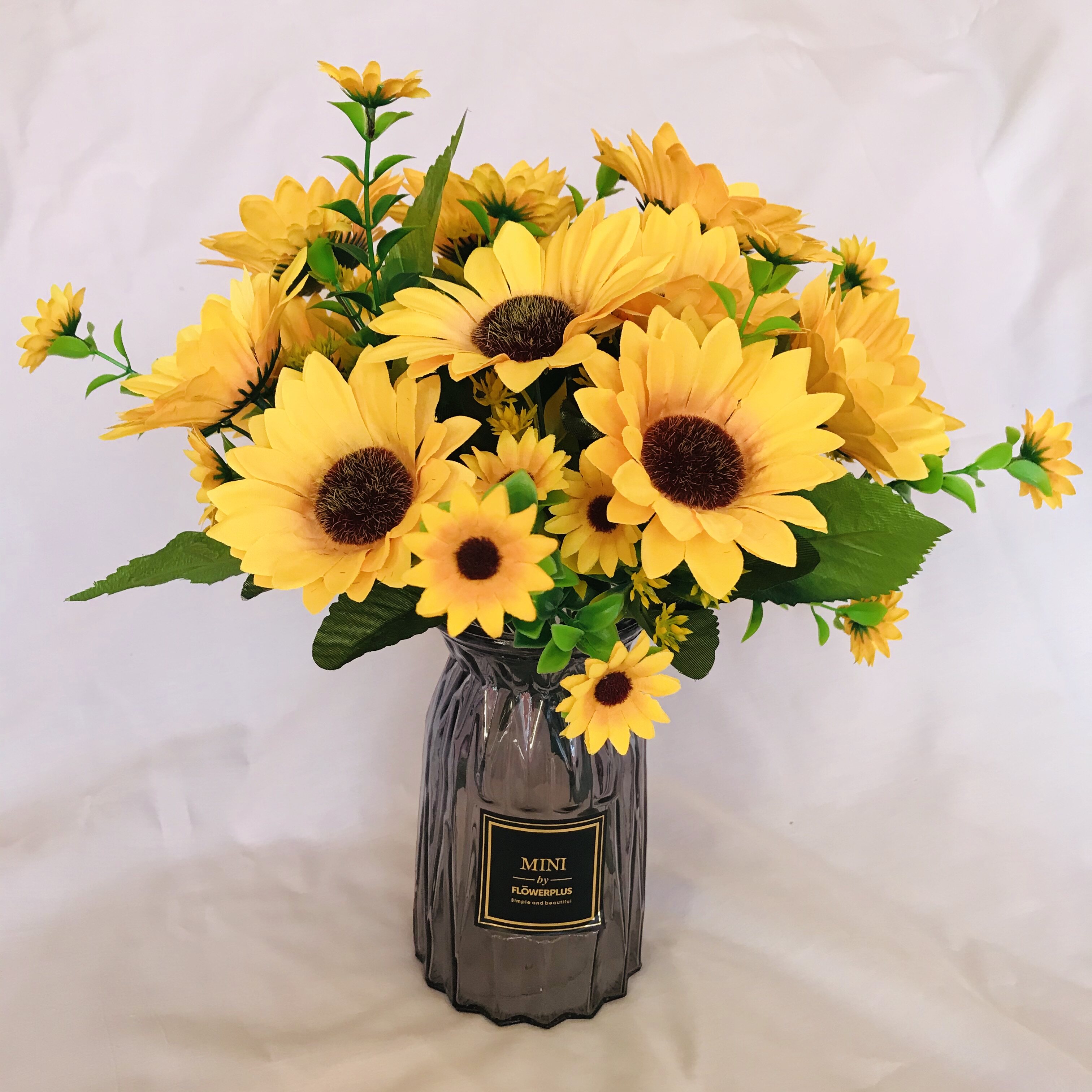 向日葵仿真花束太阳花假花绢花花艺套装客厅餐桌仿真花