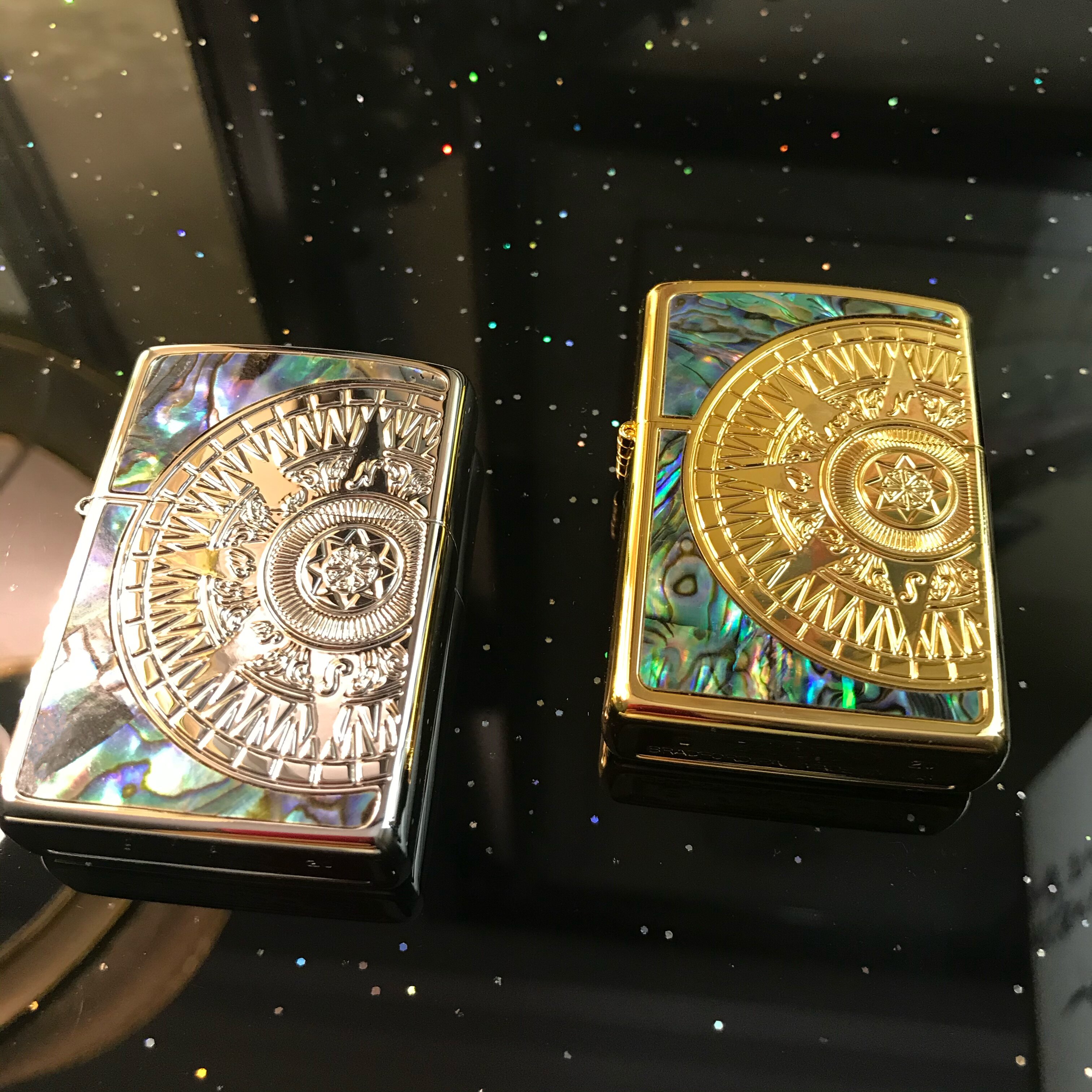 zippo打火机正品贝壳罗盘幸运礼物芝宝刻字定制zippo