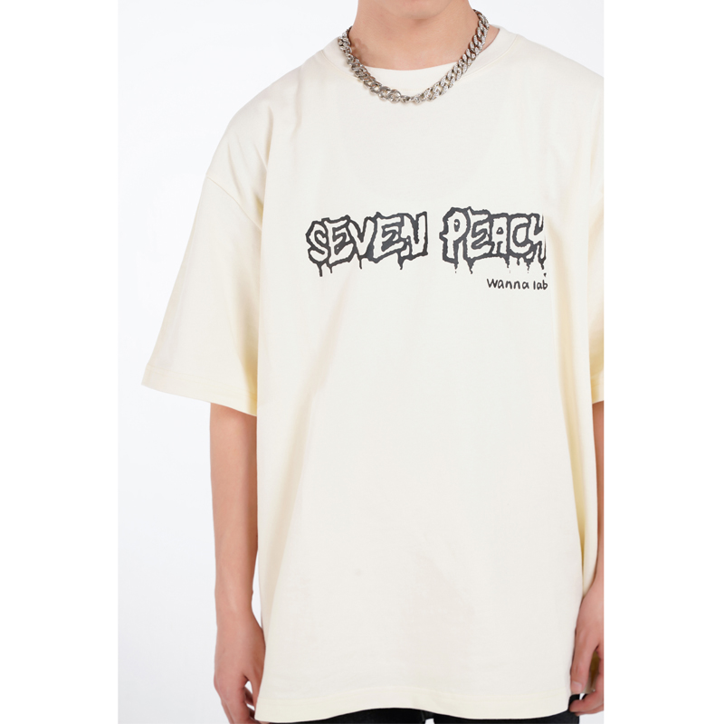 WANNA LAB 夏季原创涂鸦T恤印花宽松潮牌短袖男女ins