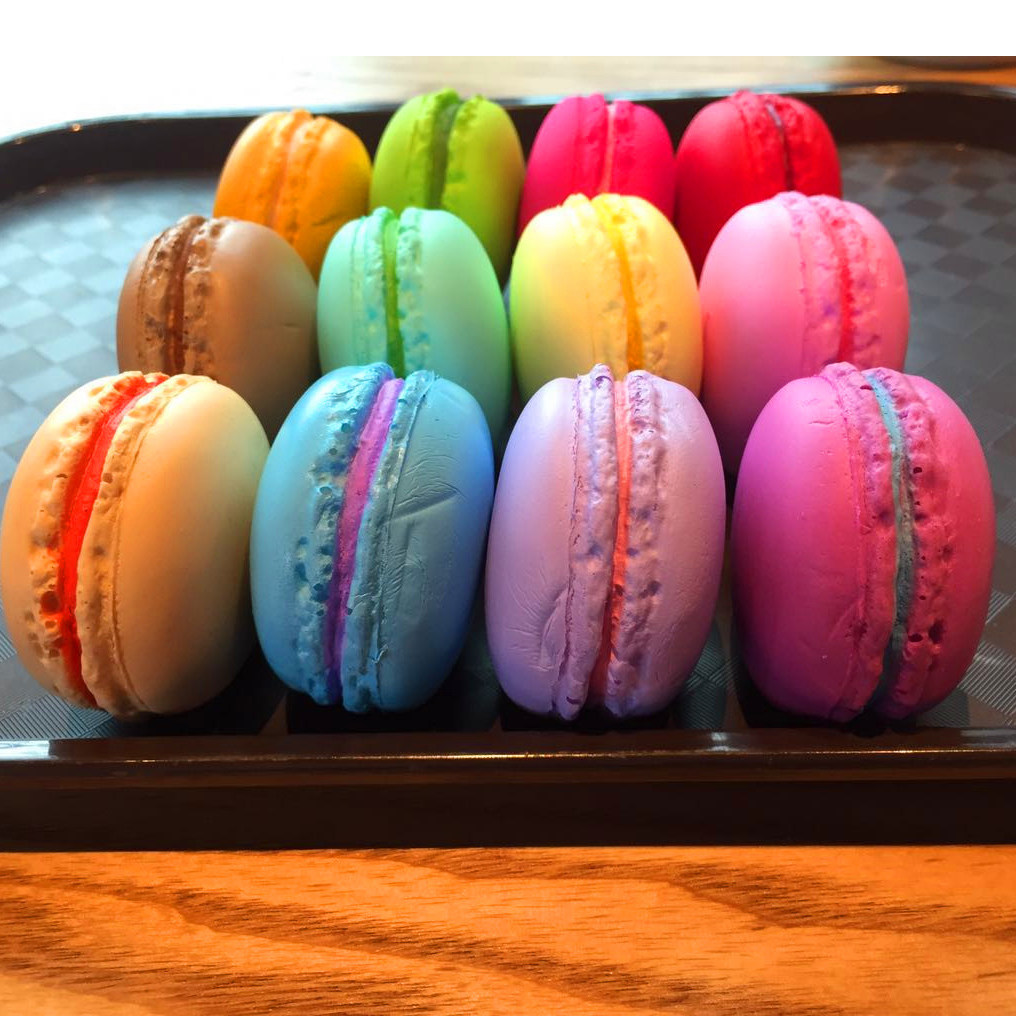 日本正版 cafe de n超q减压柔软可捏捏 macaroon马卡龙 公仔挂件