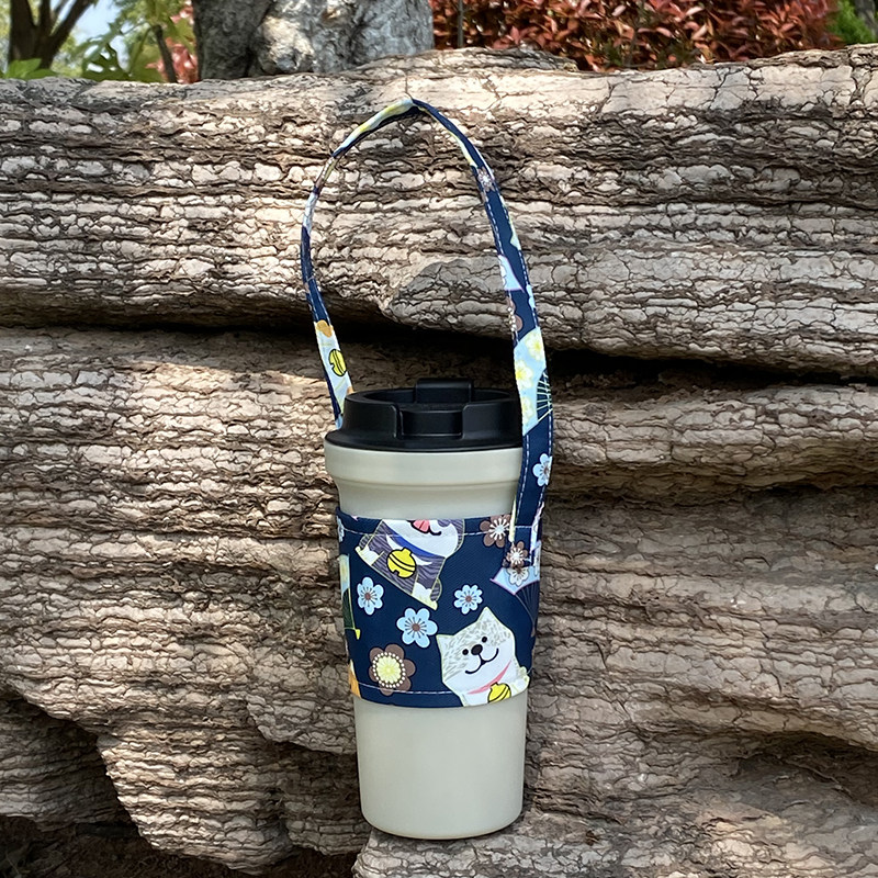 rivers环保杯套日系手工布艺手提奶茶保护套咖啡杯套