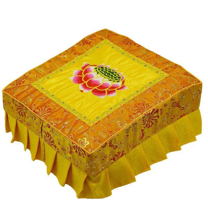 刺绣莲花拜垫佛教用品佛垫跪凳佛堂跪拜蒲团蒲团