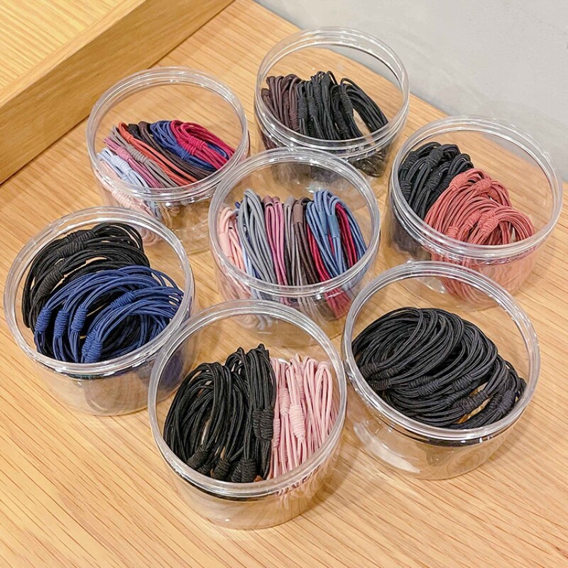 小黑高级头绳简约皮圈皮绳女大人头发胶圈皮筋发饰