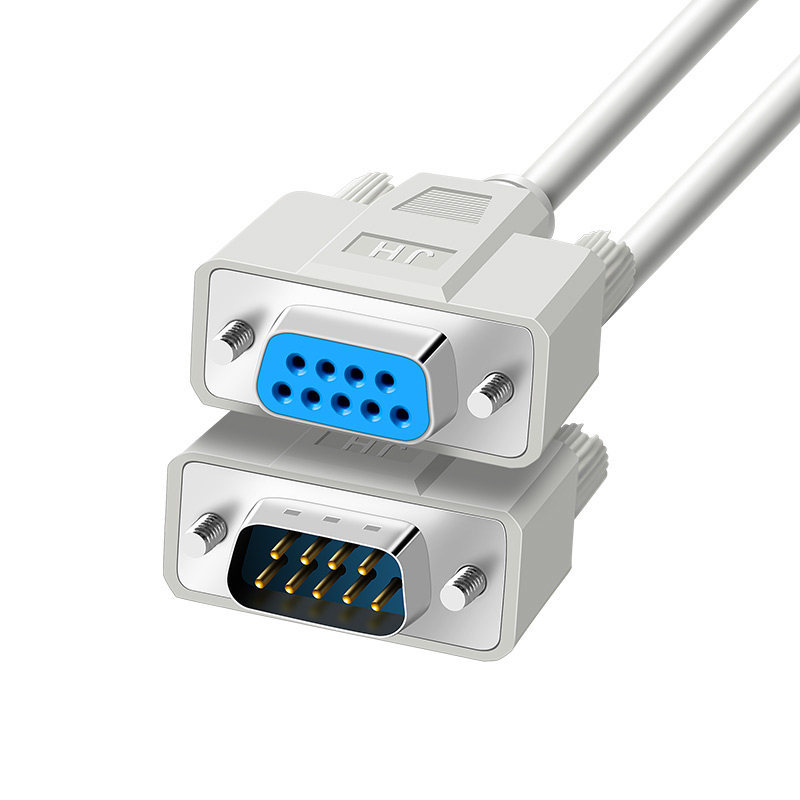 晶华db9串口九针电脑条码机rs232对公母公连接线连接线