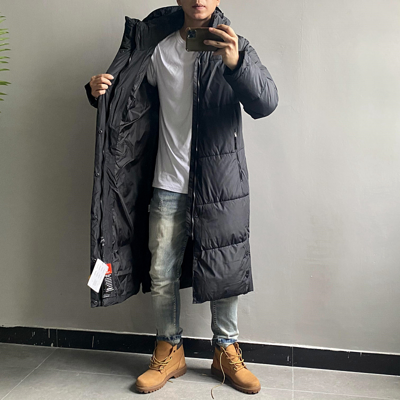 十星推荐！20W8000韩~冬季长款过膝保暖厚实情侣款男女棉服棉衣潮