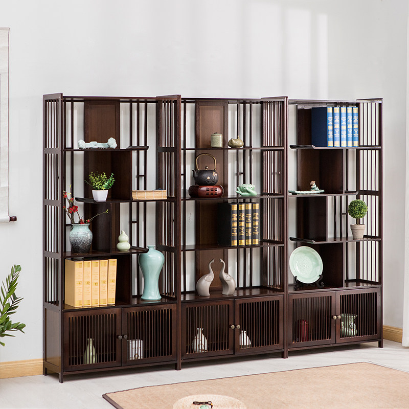 新中式玄关loft置物架物柜架储古董书架古风复古门厅