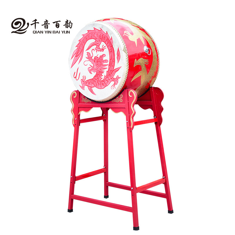 千音百韵牛皮大鼓立式龙鼓中国演出战鼓实木战鼓