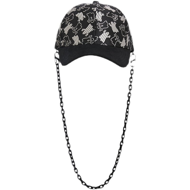 thegreenparty链条棒球帽时尚经典休闲个性圆顶嘻哈遮阳帽鸭舌帽帽子
