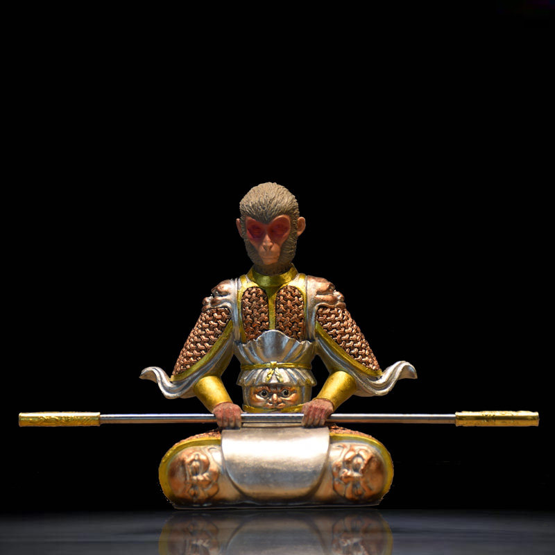 齐天大圣孙悟空战胜美猴王车载摆件客厅酒店玄关家居装饰摆件