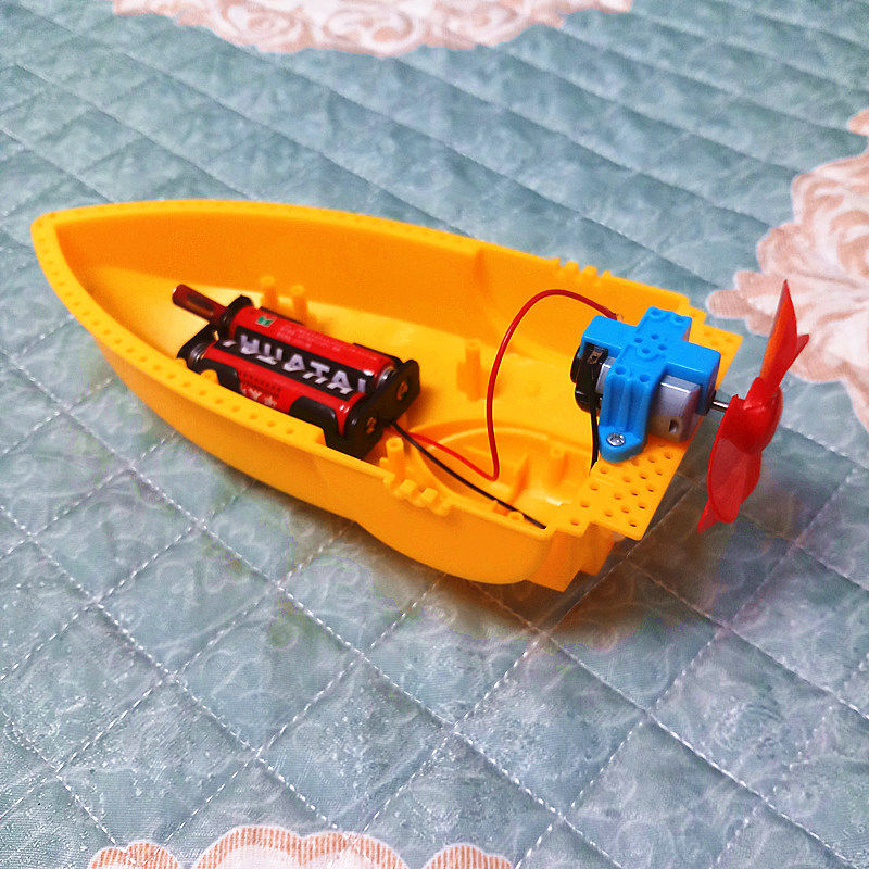 自制快艇电动风力小船小学生科学实验diy科技制作diy套件