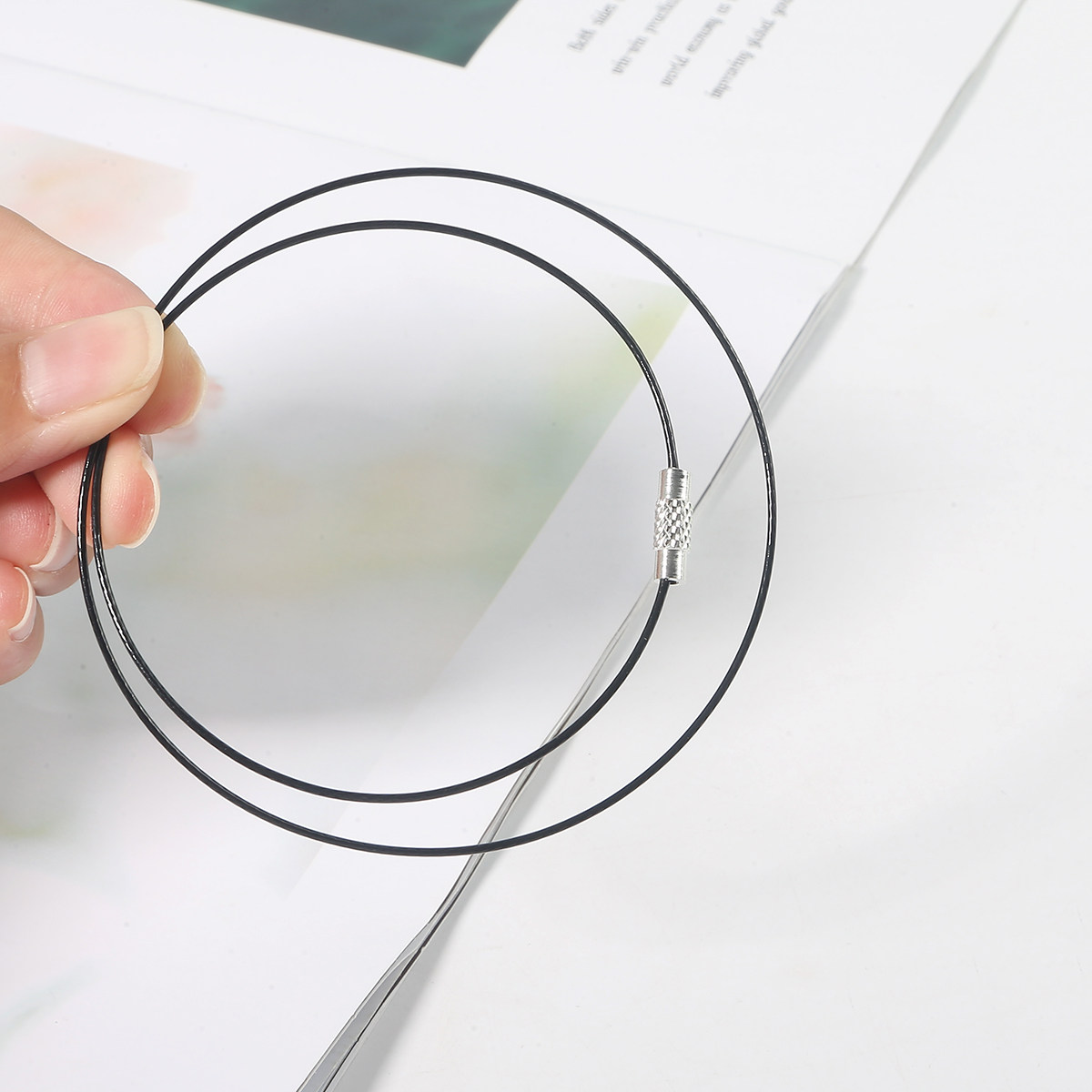 钢丝手工diy饰品配件10个一包记忆项圈线圈线