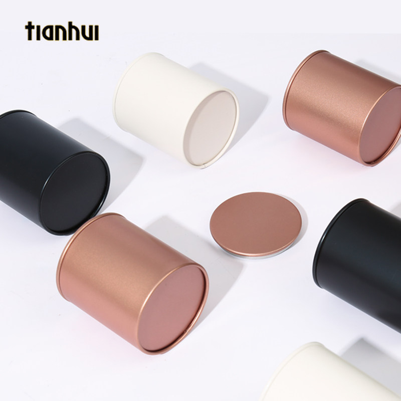 天汇茶叶包装茶叶罐咖啡豆圆铁罐磨砂马口铁圆形金属罐茶叶罐