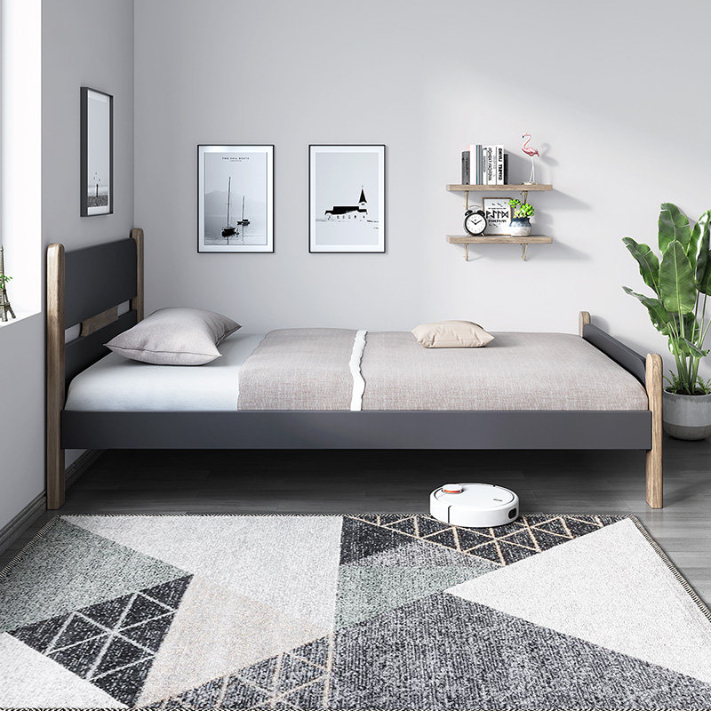 单人床12米15小户型家用简约现代儿童床公寓床出租房床实木床腿